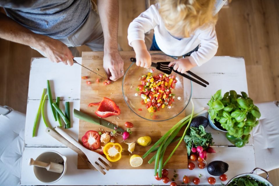 Cocinando con los niños